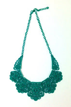 Green Lace Bib Statement Necklace - C'est Ça New York