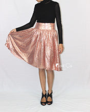 SAMPLE Charlotte Rose Gold Sequin Skirt (size 4, waist 28") - C'est Ça New York