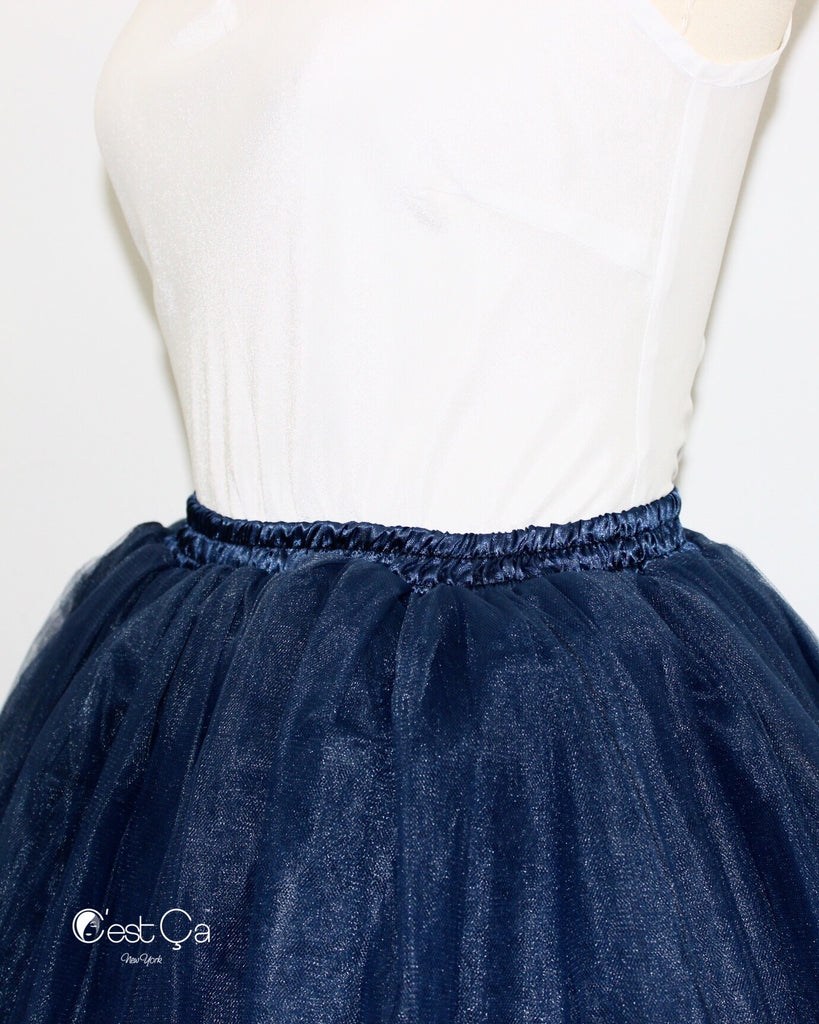 Image of: Blue tulle skirt