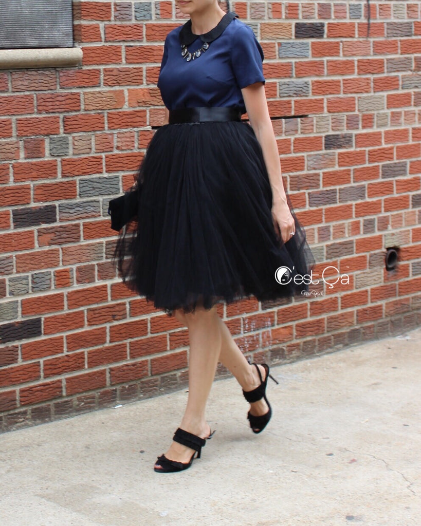 Black tulle skirt clearance petite