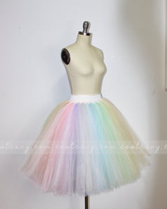Pastel Rainbow Midi Tulle Skirt - C'est Ça New York
