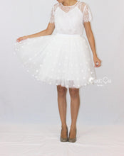 Babette White Polka Dot Tulle Skirt - Petite Midi - C'est Ça New York