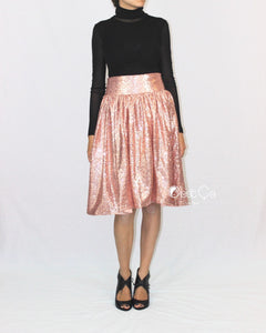 Charlotte Blush Pink Sequin Skirt - C'est Ça New York