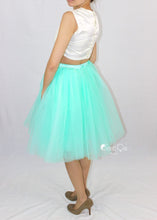 Clarisa Mint Green Tulle Skirt - Midi - C'est Ça New York