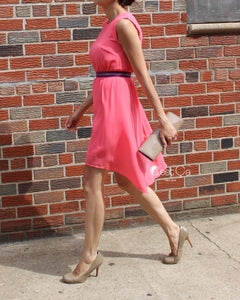 Vanessa Pink High-Low Cocktail Dress - C'est Ça New York